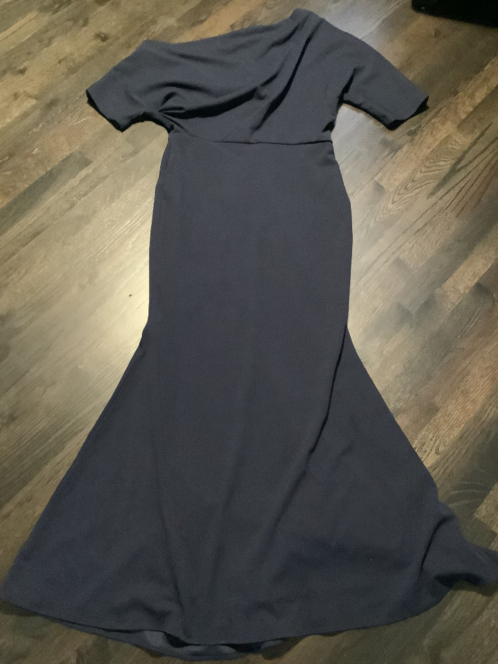 Betsy Adam Navy Long Formal
